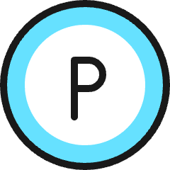 Road Sign Parking Icon from Ultimate Colors Set