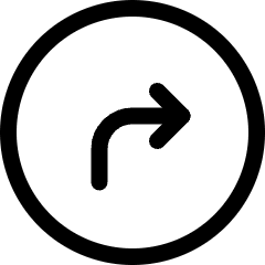 Road Sign Right Turn 1 Icon from Ultimate Regular Set