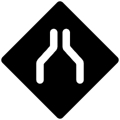 Road Sign Road Narrowing Icon from Ultimate Bold Set