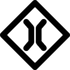 Road Sign Road Narrows Alternate Icon from Ultimate Bold Set