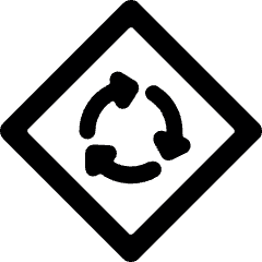 Road Sign Roundabout Alternate Icon from Ultimate Bold Set