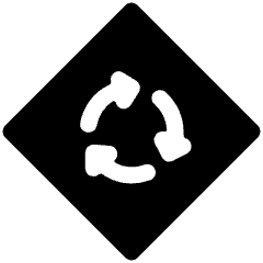 Road Sign Roundabout Icon from Ultimate Bold Set