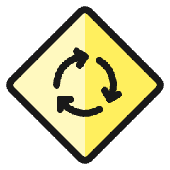 Road Sign Roundabout Icon from Ultimate Colors Set