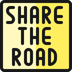Road Sign Share The Road Icon from Ultimate Colors Set