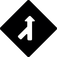 Road Sign Side Road Angle Left 1 Icon from Ultimate Bold Set