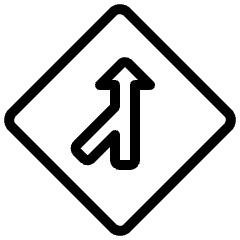 Road Sign Side Road Angle Left 1 Icon from Ultimate Light Set