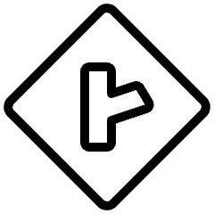 Road Sign Side Road Angle Right 2 Icon from Ultimate Light Set