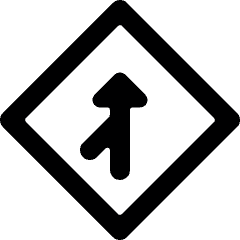 Road Sign Side Road Left 1 Alternate Icon from Ultimate Bold Set