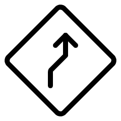 Road Sign Slide Right Icon from Ultimate Light Set