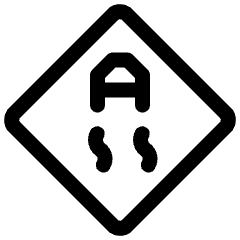 Road Sign Slippery Icon from Ultimate Regular Set