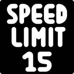 Road Sign Speed Limit 15 Icon from Ultimate Bold Set