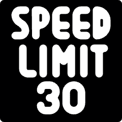 Road Sign Speed Limit 30 1 Icon from Ultimate Bold Set