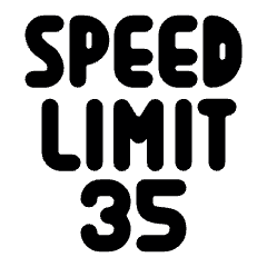 Road Sign Speed Limit 35 Alternate Icon from Ultimate Bold Set