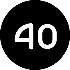 Road Sign Speed Limit 40 Icon from Ultimate Bold Set