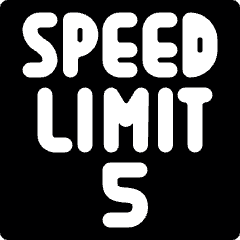 Road Sign Speed Limit 5 Icon from Ultimate Bold Set