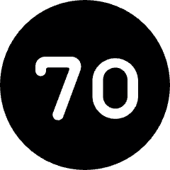 Road Sign Speed Limit 70 Icon from Ultimate Bold Set