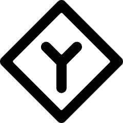 Road Sign Split 1 Alternate Icon from Ultimate Bold Set