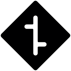 Road Sign Staggered Crossroad 1 Icon from Ultimate Bold Set