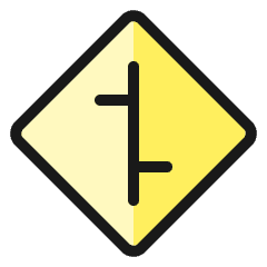 Road Sign Staggered Crossroad 1 Icon from Ultimate Colors Set