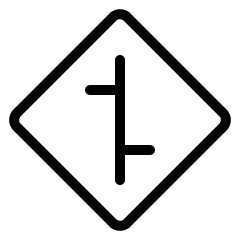 Road Sign Staggered Crossroad 1 Icon from Ultimate Light Set