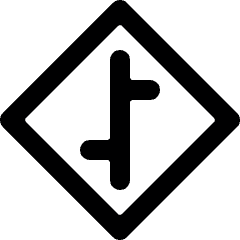 Road Sign Staggered Crossroad Alternate Icon from Ultimate Bold Set