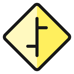 Road Sign Staggered Crossroad Icon from Ultimate Colors Set