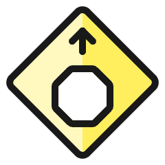 Road Sign Stop Arrow Icon from Ultimate Colors Set