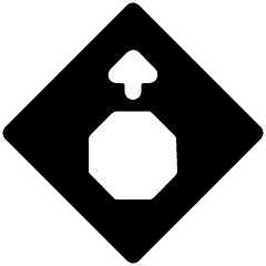 Road Sign Stop Arrow Icon from Ultimate Bold Set