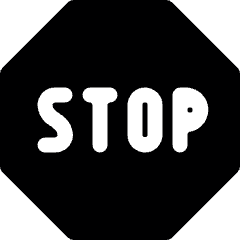 Road Sign Stop Icon from Ultimate Bold Set