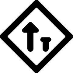 Road Sign Traffic Left Alternate Icon from Ultimate Bold Set