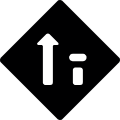 Road Sign Traffic Priority Left Icon from Ultimate Bold Set