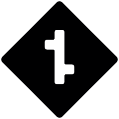 Road Sign Turn 1 Icon from Ultimate Bold Set