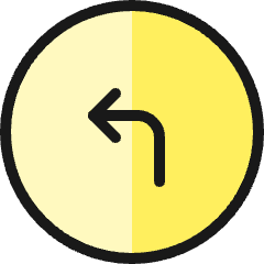 Road Sign Turn Left 3 Icon from Ultimate Colors Set