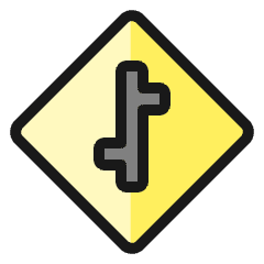 Road Sign Turn Icon from Ultimate Colors Set