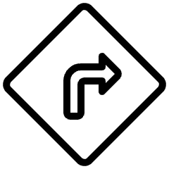 Road Sign Turn Right 2 Icon from Ultimate Light Set