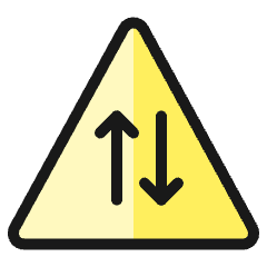 Road Sign Two Way Icon from Ultimate Colors Set