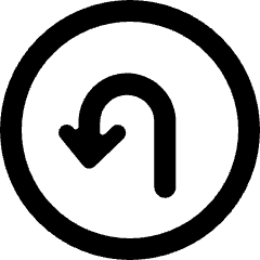 Road Sign U Turn Left Alternate Icon from Ultimate Bold Set