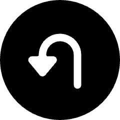 Road Sign U Turn Left Icon from Ultimate Bold Set