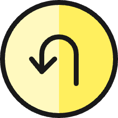 Road Sign U Turn Left Icon from Ultimate Colors Set