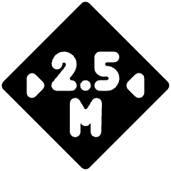 Road Sign Width 2 5 M Icon from Ultimate Bold Set