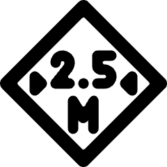Road Sign Width 2 5 M Alternate Icon from Ultimate Bold Set