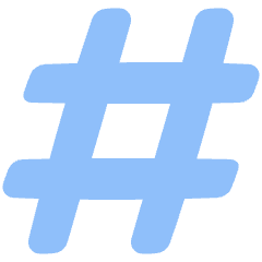 Sign Hashtag Icon from Plump Flat Set