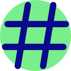 Sign Hashtag Icon from Core Pop Set