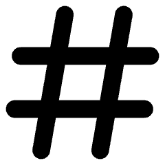 Sign Hashtag Icon from Core Solid Set