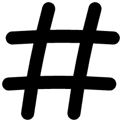 Sign Hashtag Icon from Flex Solid Set