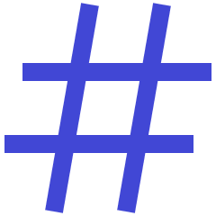 Sign Hashtag Icon from Sharp Duo Set