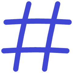 Sign Hashtag Icon from Flex Duo Set