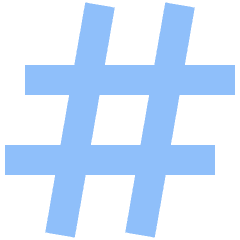 Sign Hashtag Icon from Sharp Flat Set