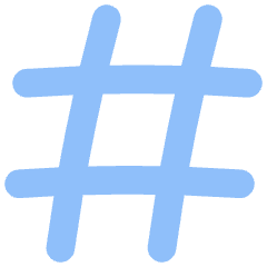 Sign Hashtag Icon from Flex Flat Set