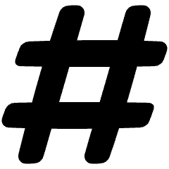 Sign Hashtag Icon from Plump Solid Set